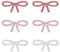 PATIKIL Bow Rhinestone Stickers, 6 Pcs Self Adhesive Bow Shape Glitter Decals for Water Bottle Charm, Mug Decorations, Light Pink/Red/Silver White