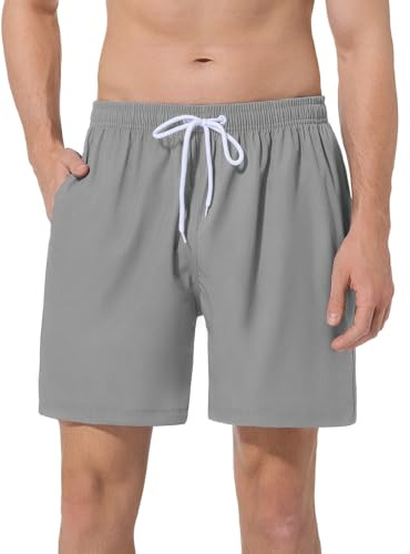 ACHTELEPHS 6” Herren Badehose mit Innenslip & Taschen, Quick Dry Badeshorts
