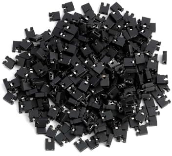 300 Schwarz Mini 2,54 mm Standard Kurzschluss Jumper Kappen, Kunststoff- und Metallkappen für einfache elektrische Verbindungen und DIY-Projekte