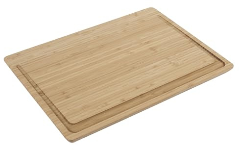 Kuhn Rikon ICED Bamboo Large Cutting Board 26 x 36 cm. Large Eco-Friendly Chopping Board with Juice Groove, Bevelled Edges, Non-Slip Feet and Inclined Surface. Ideal for Versatile Everyday Use.