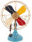 Ciieeo Ventilatore Vintage Retro per Decorazione da Antico per Interni Classici e Contemporanei Oggetto Decorativo Unico e Affascinante e Ufficio