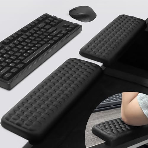lomonmen Armauflage Schreibtisch,2 Stück L-förmige Schreibtisch Handgelenk Ellenbogenstütze,Ergonomische Anti-Slip Armlehnenkissen Schreibtischkante für Zuhause und Büro