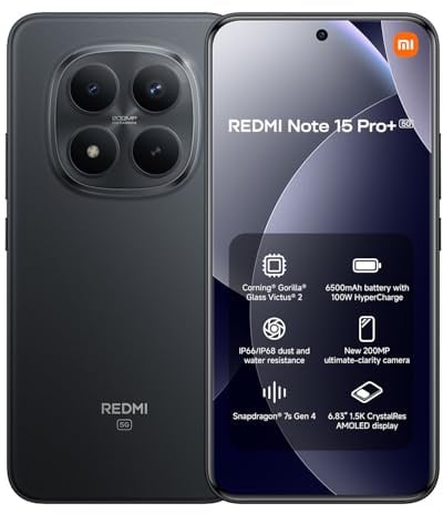 Redmi Note 15 Pro+ 5G 12+512 Black (No power adapter included)