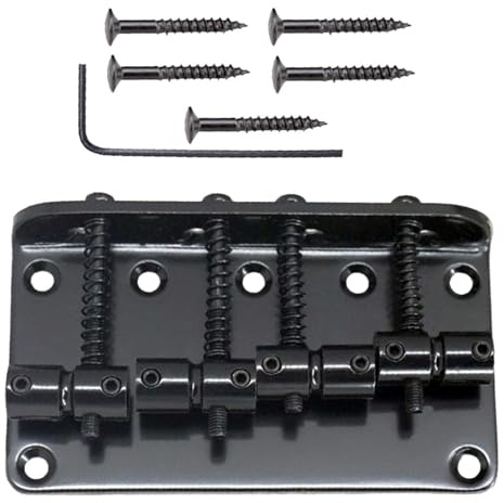 ICDKOYK Cordiera di ricambio per basso elettrico a 4 corde. Caratteristiche di facile installazione. Ponte per bassi alti a 4 corde. Caratteristiche di