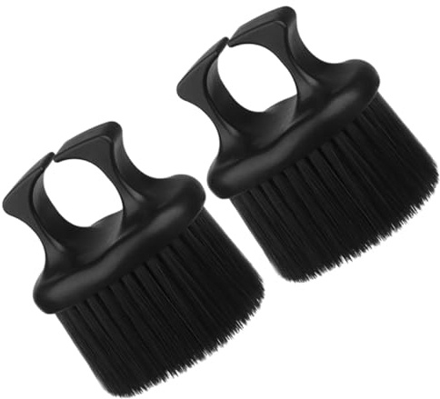 Nylon Abs Vintage Haarbürste, mit Ringdesign, 2 Stück, für Herren | Friseurbedarf für Salon und Pflege, Rutschfest, Formstabil, Schwarz, Geeignet für Bart und Styling