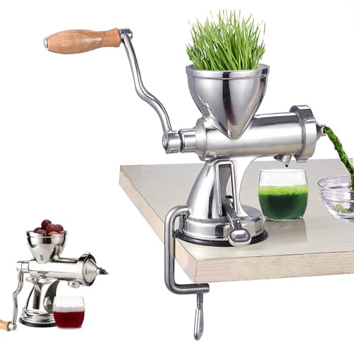 Spremiagrumi manuale in acciaio inox, design rimovibile ad alta resa, per erba di grano, sedano, aloe vera, frutta e verdura
