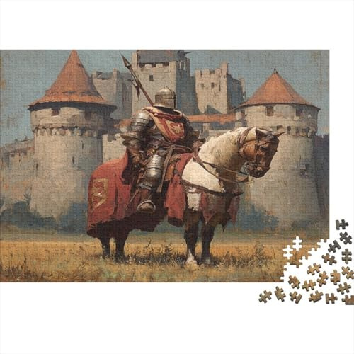 Cavalry of The Mittelalterlich Kingdom 52x38cm/1000pcs Puzzle, Lernspiel Impossible Herausforderungsspielzeug Für Erwachsene Teenager