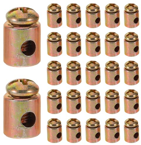 BUGUUYO 30pcs Throttle Cable End Connectors - Metal Dirt Bike Throttle Cable Stopper Replacement Parts - Brake Line End Stops for Scooter ATV Go Karts Lawn Mowers