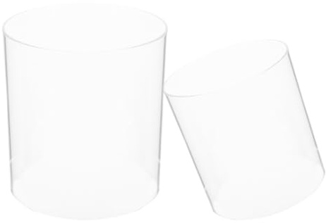 Toyvian Lot de 2 Abat-Jour en Verre Transparent pour Lampe à Pétrole, Cheminée de Lampe à Huile Taille Grosse et Moyenne, Accessoire Résistant pour Camping et Randonnée