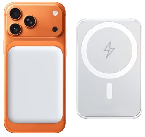Magnetic Wireless Power Bank, 5000mAh, Fast Charging with USB-C, Portable Charger compatible with iPhone 17/16/15/14/13/12 Pro Max