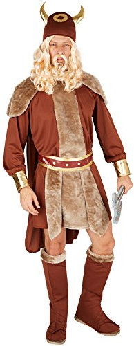 dressforfun Costume da Uomo - Re Vichingo | Eccezionale Abito con Mantellina | Incl. Cintura, Cappello e Risvolti Degli Stivali (S | No. 301359)