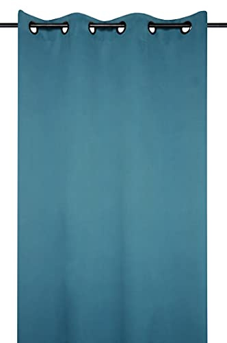 Lovely Casa Note Vorhang, Blickdicht, 135 x 250 cm, einfarbig, Blau