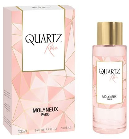 MOLYNEUX Eau de parfum femme, Quartz Rose, sensuelle et gourmande, made in France, 100ml