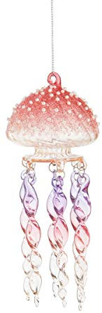 CFF Deko-Christbaumschmuck, mit Quallen, 6 x 3 Stück, Rosa