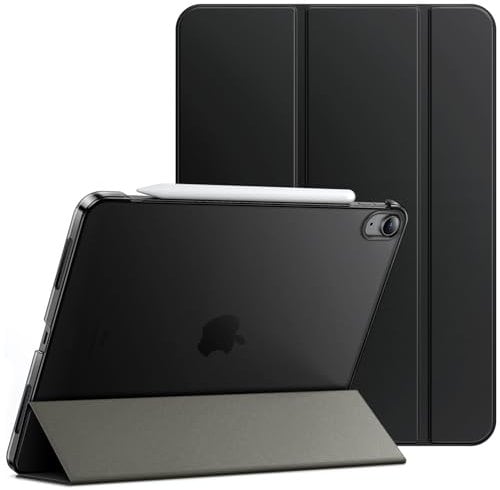 JETech Hülle für iPad Air 11 Zoll M3/M2 (2025/2024), iPad Air 5./4. Generation 2022/2020 10,9 Zoll, Abdeckung mit Auto Schlafen/Wachen (Schwarz)