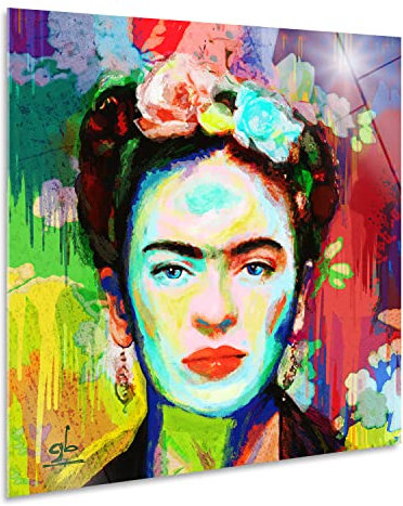 Giallobus - Quadro - Frida - Vetro acrilico - 70x70 - Pronto da appendere - Quadri moderni per la casa