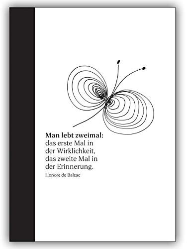4 Trauerkarten (4er Set): Tröstende Kondolenzkarte/Trauerkarte mit Schmetterling: Man lebt zweimal – einfühlsame Anteilnahme zeigende Klappkarte um dem Trauerhaus zu kondolieren