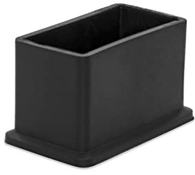 Flyshop Lot de 12 Capuchons de Pieds en PVC, Flexibles, pour Pieds de Chaise, protecteurs de Sol rectangulaires, pour Meubles de Table, 20 x 30 mm, 13/16 x 1-3/16, Noir