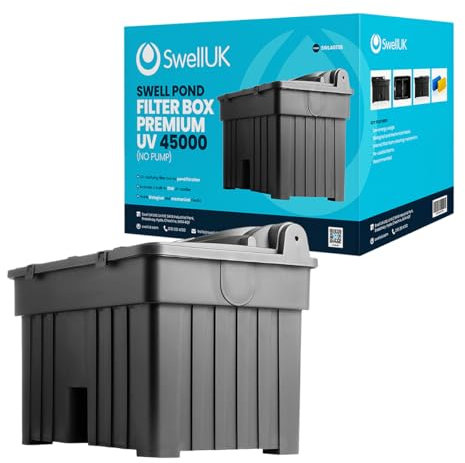 Swell Filter Box Premium 45000 without Pump Filtration System, with Mechanical & Biological Media (Inc 36w UV Clarifying Lamp)