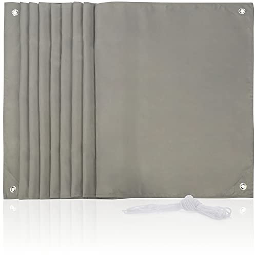 COM-FOUR® écran de confidentialité Opaque pour Balcon - enveloppe de Balcon avec Cordon de Fixation - Protection Contre - Gris Clair/Beige [la sélection varie] (1 pièce - 440 x 71cm - Brillant)
