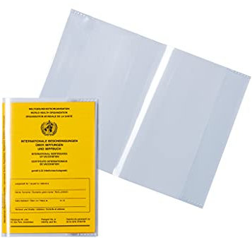 HERMA 1366 Impfpass Hülle für neuen Impfausweis aufklappbar transparent, 10 Stück, Ausweishülle zum Impfbuch Schutz, Plastik Kartenhüllen Schutzhüllen Set, durchsichtig