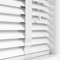 Funky Gadgets Faux Wood Blinds Wooden Grain window Venetian Blind 50mm Horizontal Slats with White Silver/Grey Tape TRIMMABLE, Child Safe (White, W180cmxL150cm