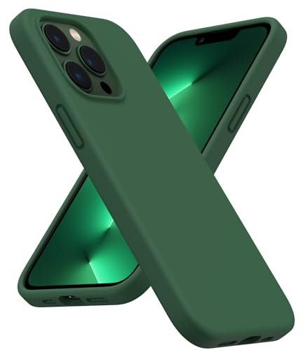 ORNARTO Shockproof Liquid Silicone Designed for iPhone 13 Pro Case Gel Rubber Full Body Protection Anti-Shock Cover Case Drop Protection 6.1inch-Clover