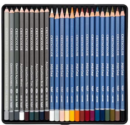 Cretacolor The Aquarino Box Aquarell-Zeichen-Set, mehrfarbig