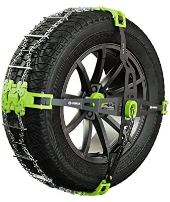 Veriga T-S60 TRACTIVA SPORT Laufflächen Schneeketten Satz (1 Paar= 2 Stück) automatische Spannung & komfortable Montage für PKW & Elektrofahrzeuge