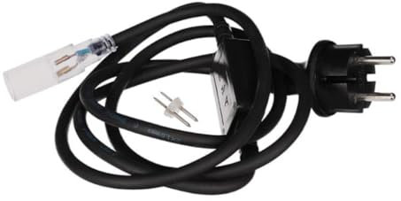 HQ-Power Câble d'alimentation Robuste et étanche pour Guirlande LED, adapté pour l'intérieur et l'extérieur, 1.5 m, 3000 W Max., 12 A, IP44, Prise européenne, idéal pour l'éclairage Domestique et de