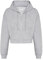 noTrash2003 Damen Hooded Full-Zip Sweatjacke Sweatshirt Hoodie mit Reissverschluss Cropped Abgeschnitten Bolero Style XXS-XL in 5 Farben (L, Grau (Heather Grey))