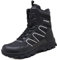 IYVW A07 Schwarze Mittelhohe Vollleder Combat Boots Einsatzstiefel Kampfstiefel mit Reißverschluss Schwarz 45EU