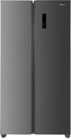 Corberó - Frigorífico Americano 442L | CFSBSH630NFX | No Frost | Pantalla LED en Puerta | Función ECO | Crisper y Estantes de Cristal | Silencioso 40 dB | Eficiencia Energética F, Plateado