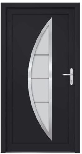 VidaXL Porta d'Ingresso in PVC Antracite 108x200 cm - Porta Entrata