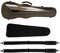 Hapihom Custodia per violino 4/4 in fibra di carbonio, super leggera, triangolare, con igrometro, portatile da viaggio, caffè spazzolato