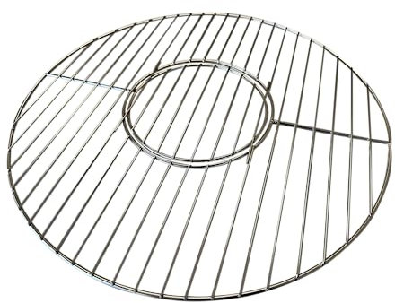 VORTEX (IN)DIRECT HEAT Accessories for Weber Kettle, Big Green Egg, Kamado, BGE and Charcoal Grills (Gourmet BBQ Cooking Grate -Stainless 21.5 with 9 Center)