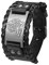 Cupimatch Herren Armband Retro Breites Metall Wikinger Armband Herren PU Leder Armband Punk Style Armbänder Breiter Gürtel Manschette Armreif Rock Wrap Bracelets für Männer Junge