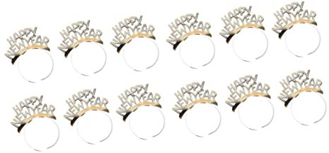 Abaodam 12 Stk Kristallneujahrsstirnband Neujahr Stirnband Tiara Funkelnde Kopfbedeckungen Für Das Neue Jahr Silvesterparty Strass Neujahr Tiara Silvester Tiara Requisiten Krone Fräulein
