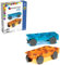 MAGNA-TILES Cars Magnetbausatz, 2-teilig, Blau und Orange