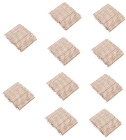 FRCOLOR 1000pcs Manicure Tools Wood Stick Cuticle Pushers Nail Polish Remover Nail Care Kit Hardwood
