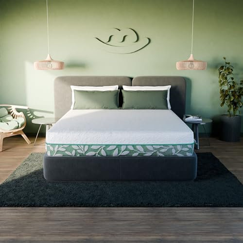 Morphea France Matelas Latex et Mousse 180x200cm | 25cm Épaisseur | Gel Mousse à Mémoire Forme et Latex 100% Naturel et 5 Couches de mousses Gaia | 2 Faces de couchages | Soutien : mi-Ferme