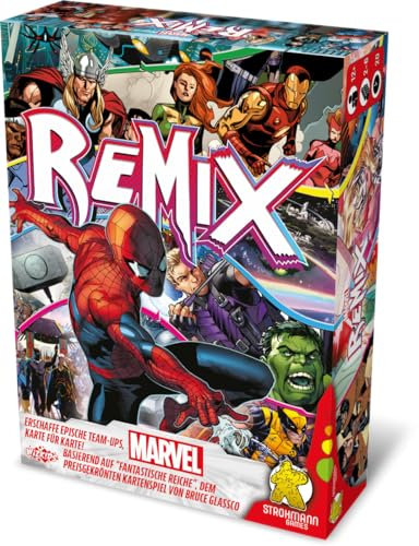 Strohmann Games, Marvel Remix, Familienspiel, Kartenspiel, 2-6 Spieler, Ab 12+ Jahren, 20 Minuten, Deutsch