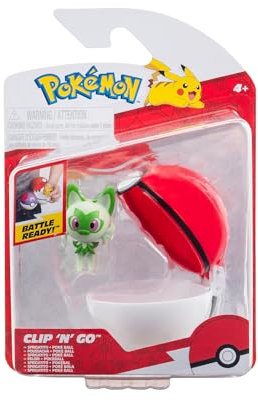 Pokémon PKW3629 - Clip'n'Go Poké Ball - Felori und Pokéball, offizieller Pokéball mit 5 cm Figur