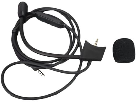 Flexibles Mikrofon-Kopfhörerkabel für QC45-Kopfhörer, 3,5 mm Stecker auf 2,5 mm Stecker, PVC-Headset-Kabel mit Stummschaltung, Gaming & Meeting