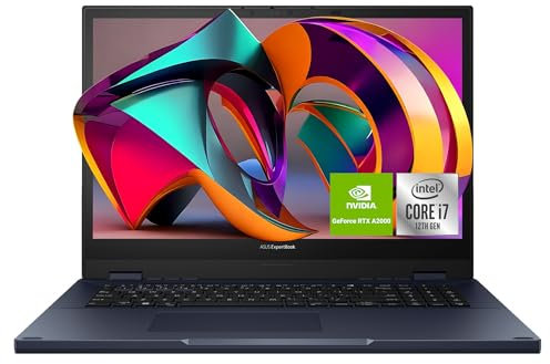ASUS ExpertBook B6 Flip Laptop 19 WQXGA Touch IPS Display Intel Core i7-12850HX, 16 GB DDR5 RAM, 2 TB SSD,NVIDIA GeForce RTX A2000,WiFi 6, tastiera QWERTZ, Windows 11 Pro, nero