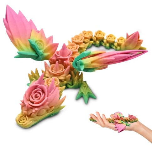 SPERMUOY 3D Drachen Beweglicher,3D Druck 3D Gedruckter Drache,Drachen Spielzeug für Erwachsene Kinder Geschenke Spielzeug