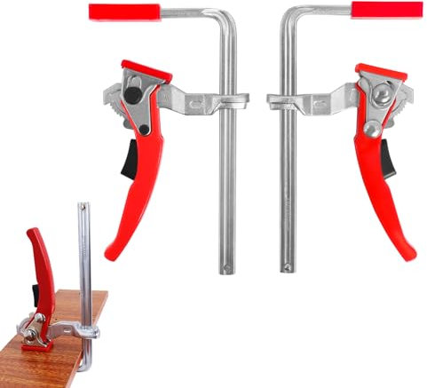 Ganzstahl Tischzwinge 160x60mm,Hebelzwinge,Schraubzwinge Führungsschiene zum Fixierung Führungsschienen,Gebelzwinge Zum Schleifen, Präzisionsschneiden, 2 Stück Zwinge