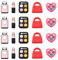 UR URLIFEHALL 20 Pcs 5 Styles Cosmetics Silicone Beads Lipstick Perfume Bottle Heart Silicone Focal Beads for Beadable Pen Jewellery Crafts