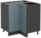 Vicco Eckunterschrank R-Line, Blau-Grau/Anthrazit, 75.6 cm, AP Anthrazit