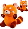 Roter Panda Kuscheltier, 23cm Red Panda Plush, Flauschiger Waschbär Stofftier, Kawaii Panda Plüschtier, Sitzposition Panda Plüschfigur, Geschenke für Babys Jungen Mädchen Kinder Geburtstag